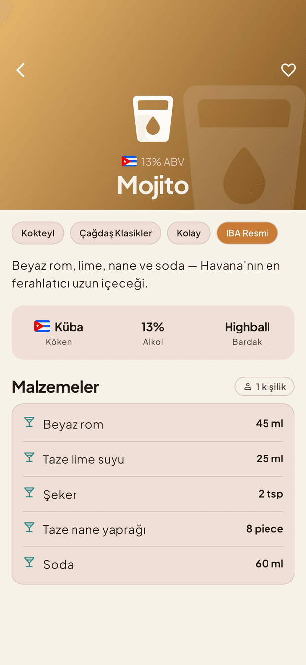 Mojito tarifi