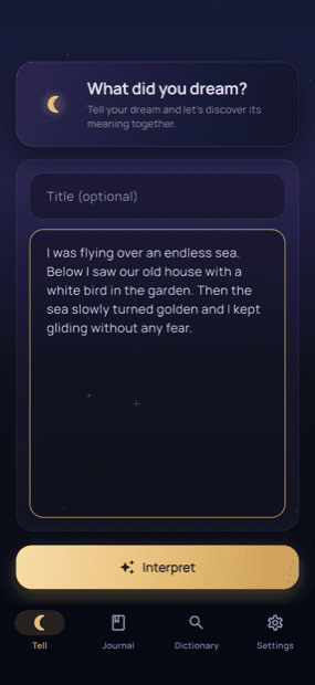 Writing a dream