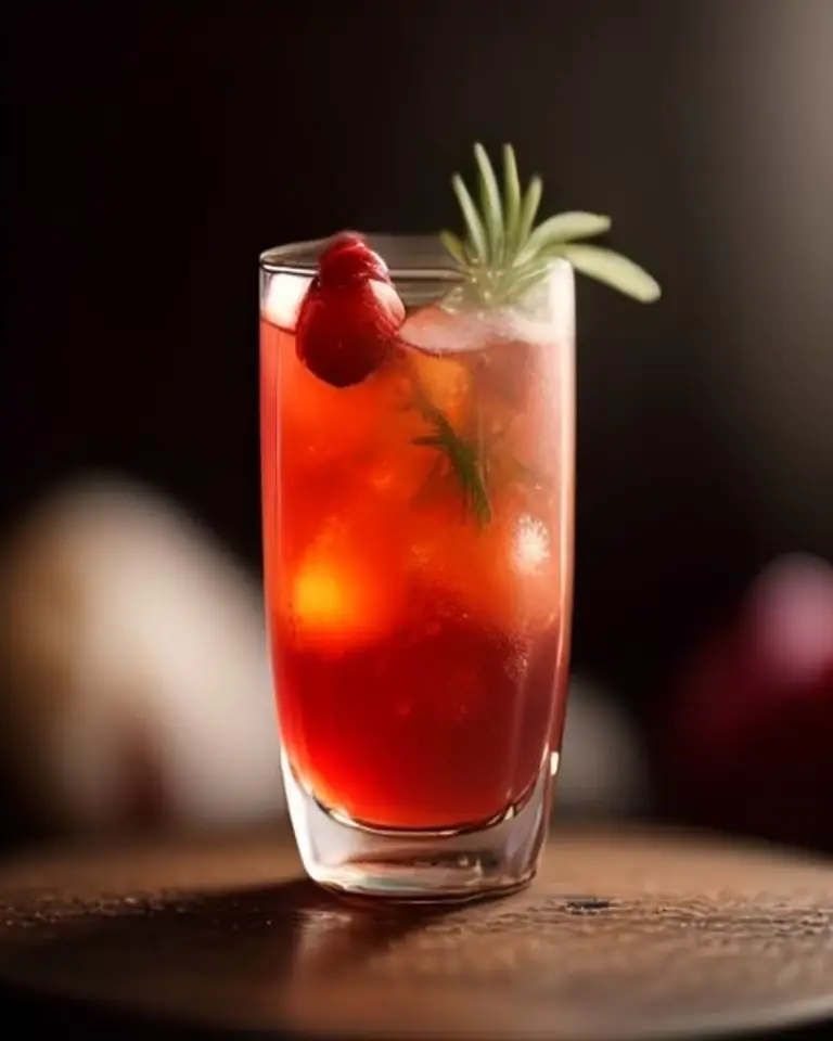 Kızılcıklı Biberiye Spritz